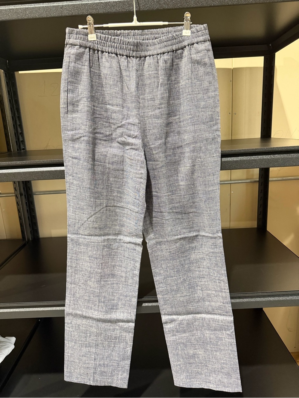 Theory Gray Textured Drawstring Pants - Picture 3 of 3